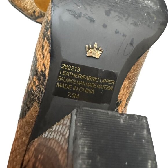 DEE OCLEPPO DEESIGNS LEATHER Luxury Designer Snake Skin Heels Boots Womens 7.5 - Picture 6 of 7